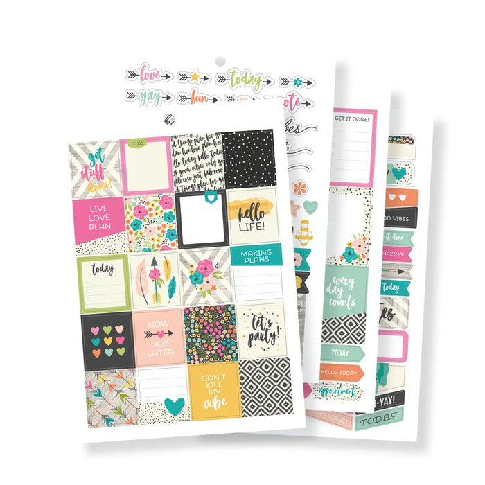 Simple Stories - Carpe Diem A5 Planner Sticker Tablet - Good Vibes