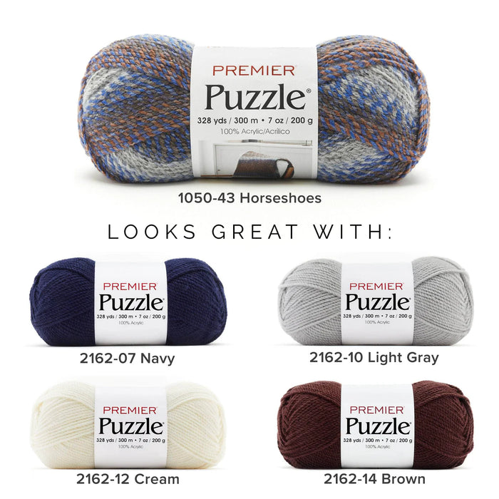 Premier Puzzle Cotton Yarn - Horseshoes