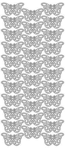 JEJE Peel-Off Stickers - Small butterflies - Gold