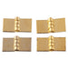 Houseworks - Dollhouse Hardware - Gold Plated Brass Square Hinge - 1 Inch Scale