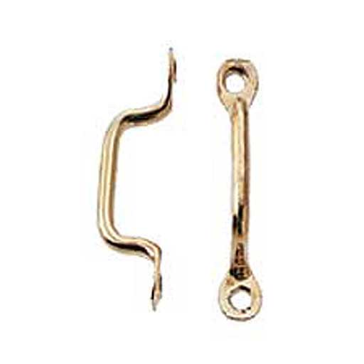 Houseworks - Dollhouse Hardware - Gold Plated Brass Window Handle Pull - 1 Inch Scale