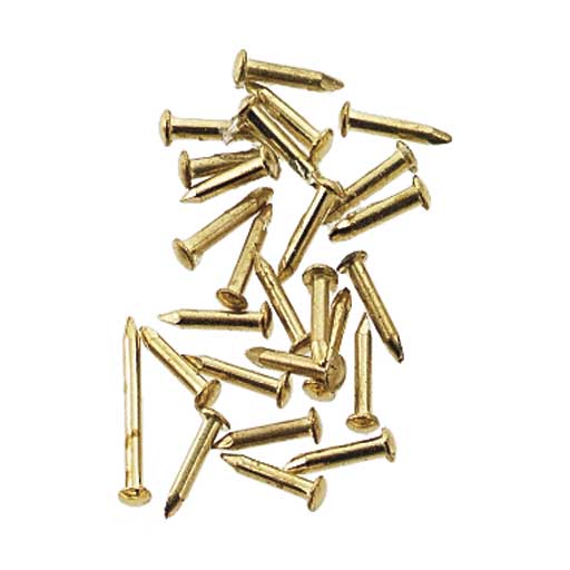 Houseworks - Dollhouse Hardware - Brass Pointed Pin Nails 4mm - 1 Inch Scale