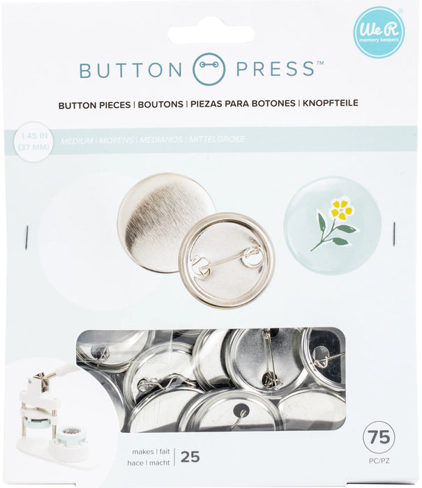 We R Memory Keepers - Button Press - Button Pieces Medium 25/Pkg 37mm