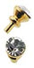 Houseworks - Dollhouse Hardware - Gold Plated Brass Crystal Knob - 1 Inch Scale