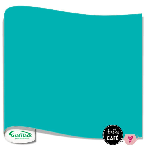 Grafitack - Adhesive Vinyl Sheet Glossy - Turquoise (30cm x 0.5m)
