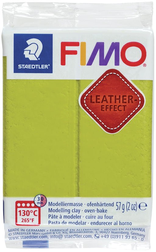 Fimo Leather Effect Polymer Clay 2oz-Olive