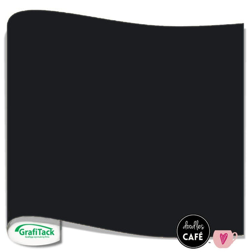 Grafitack - High Quality Adhesive Vinyl - Black GLOSS - (30cm x 0.5m)