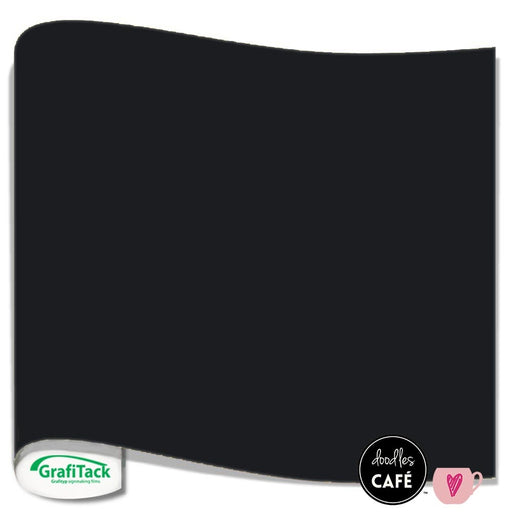 Grafitack - High Quality Adhesive Vinyl - Black GLOSS - (30cm x 1m)