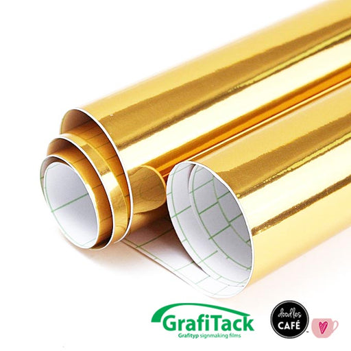 Grafitack Premium - Vinyl Sheet Glossy - Gold (Mirror) 30cm x 2m
