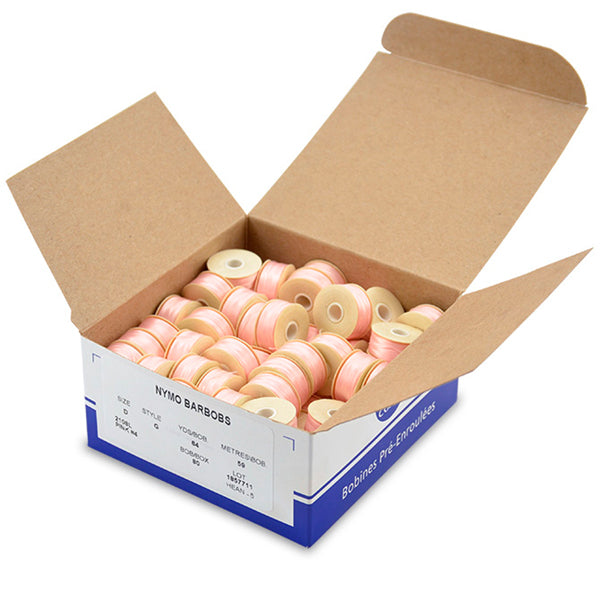 Nymo Thread, Size D, 0.30 mm / .012 in, Pink #4, 59 m / 64 yd, 80 pc