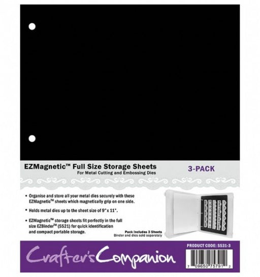 Crafter's Companion - EZMagnetic Mini Size Storage sheets - 3Pk - 9" x 6"