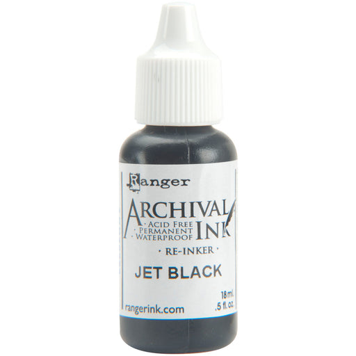 Ranger Archival Pad Reinker .5oz-Jet Black