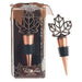 Kate Aspen - Lustrous Leaf Copper-Finish Bottle Stopper in Laser-Cut Leaf Gift Box