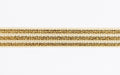 Petersham Ribbon - Striped - Light Cream / Gold Lurex (12mm x 1 Meter)