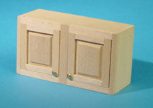 Houseworks - DOLLHOUSE-TOY - Wood 3" Upper Kitchen Cabinet - Unfinished - 1 Inch Scale