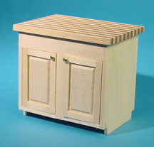 Houseworks - DOLLHOUSE-TOY - Wood Kitchen Center Island Cabinet - Unfinished - 1 Inch Scale