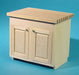 Houseworks - DOLLHOUSE-TOY - Wood Kitchen Center Island Cabinet - Unfinished - 1 Inch Scale