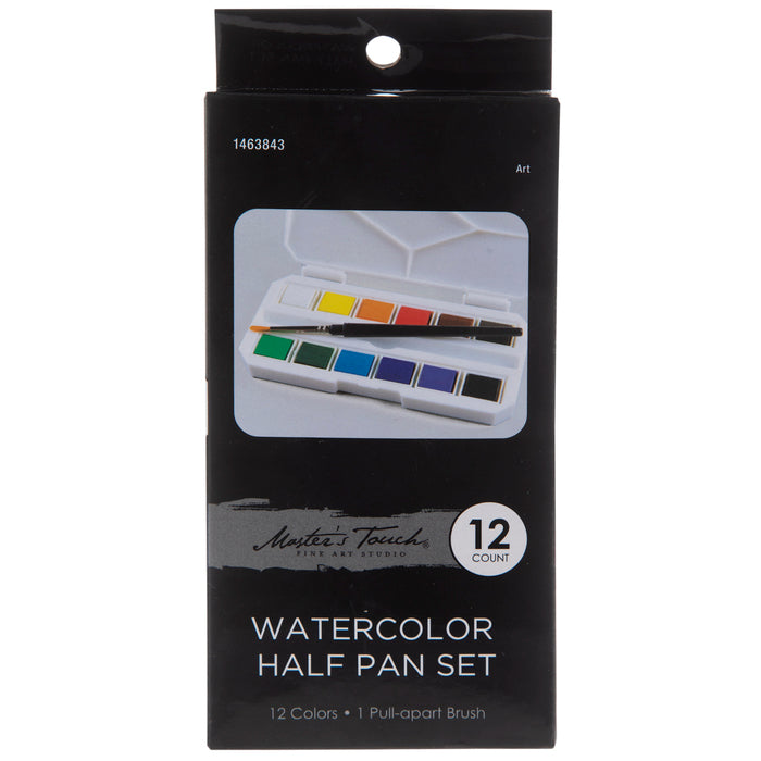 Master's Touch - Watercolor Half Pan Set - 12 colors