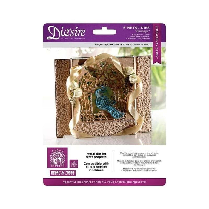 Crafter's Companion - Die'sire 'Create a Card' Cut In Collection - Birdcage