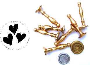 Jax Wax - Brass Seal - Mini Hearts