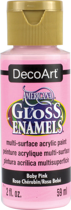 Americana Gloss Enamels Acrylic Paint 2oz - Baby Pink (DAG 31)