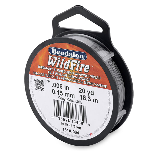 Wildfire, .006 in, 0.15 mm, Break Strength 10 lb / 4.5 kg, Grey, 20 yd / 18 m
