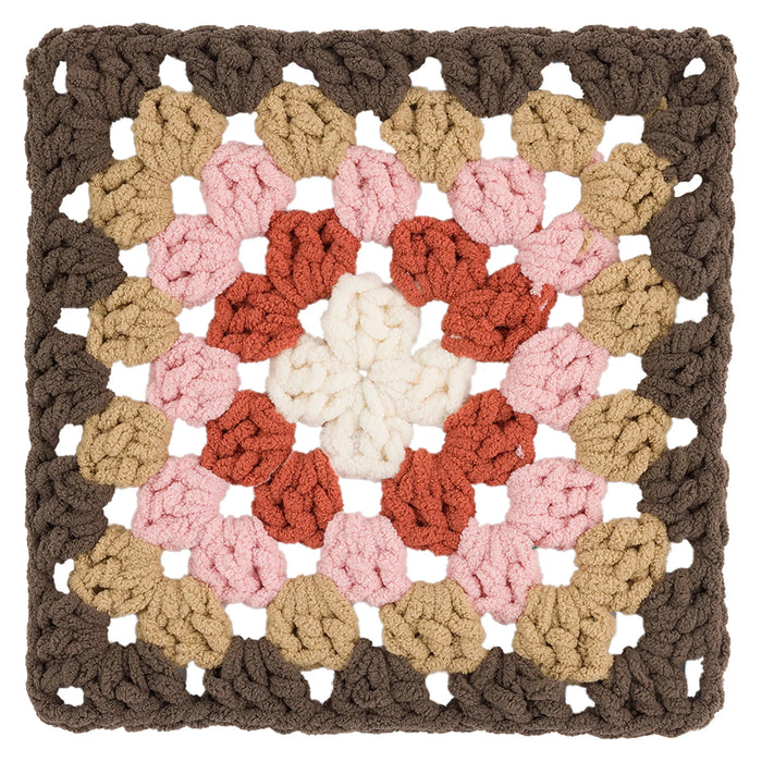 Bernat Blanket All In One Blanket Granny Square Yarn - Choco Berry