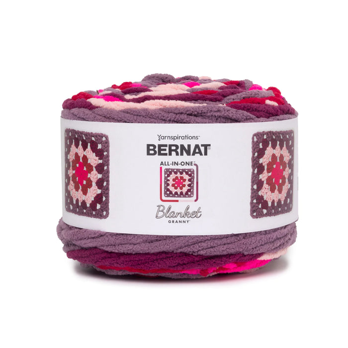 Bernat Blanket All In One Blanket Granny Square Yarn - Fruit Juice