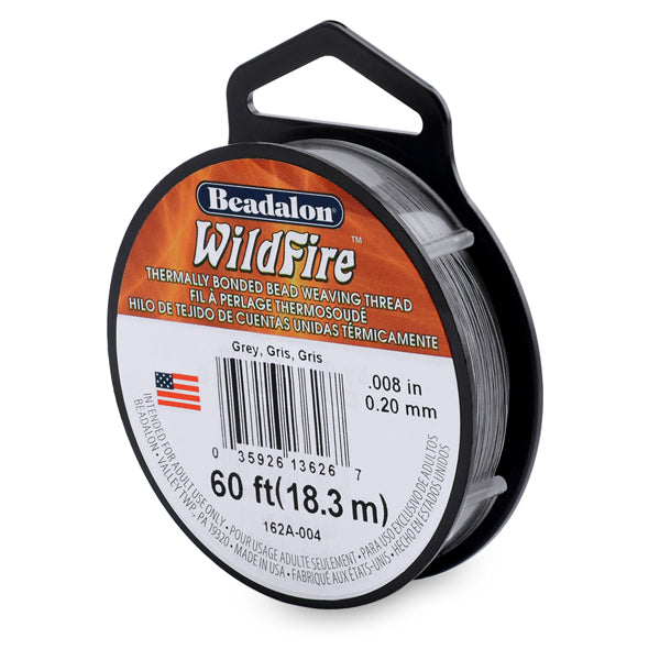 Wildfire, .008 in, 0.20 mm, Break Strength 12 lb / 5.5 kg, Grey, 20 yd / 18 m