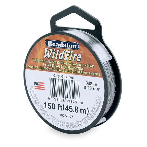 Wildfire, .008 in, 0.20 mm, Break Strength 12 lb / 5.5 kg, Grey, 50 yd / 45 m