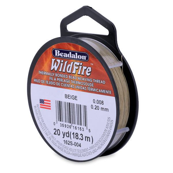 Wildfire - Bead Weav Thread - 0.008 in, 0.20 mm, - Beige, 20 yd