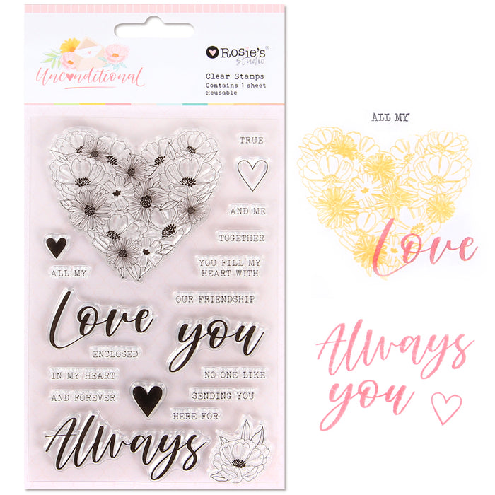 Rosie's Studio - Clear Stamps - Unconditional