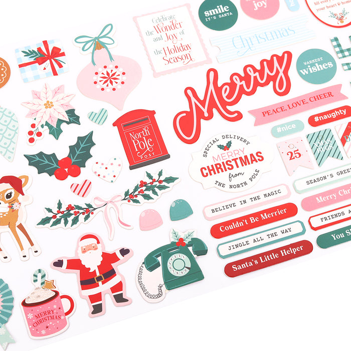 North Pole Post Chipboard Stickers 2 Sheets