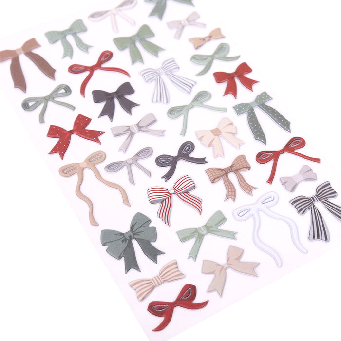 Rosie's Studio - Sleigh Bells Ring Puffy Bow Stickers 1 Sheet