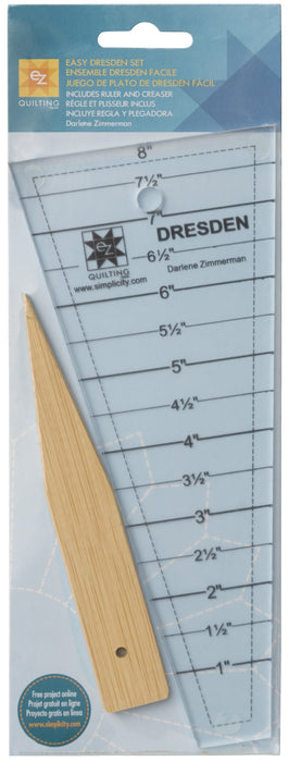 EZ Quilting Easy Dresden Quilting Ruler-1" To 7-1/2"