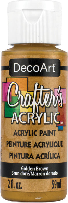 DecoArt Crafter's Acrylic All-Purpose Paint 2oz-Golden Brown