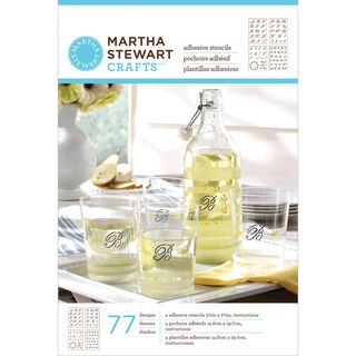 Martha Stewart Crafts - Adhesive Stencils - Italic Script Alphabet