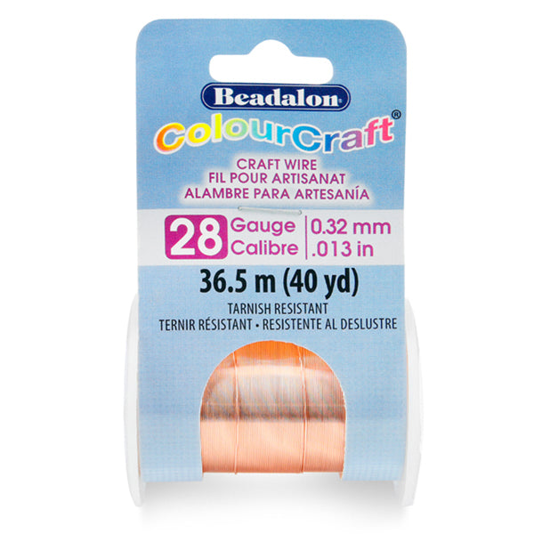 ColourCraft Wire, 28 Gauge 0.013 in / 0.32 mm, Copper, 36.5 m / 40 yd spool