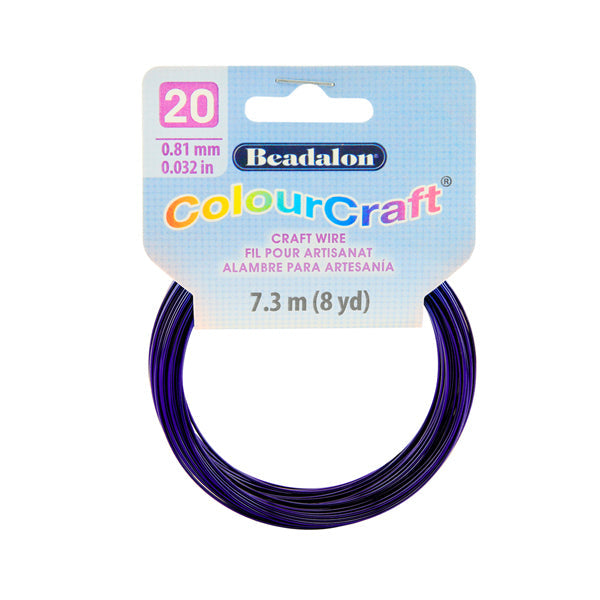 ColourCraft Wire, 20 Gauge 0.032 in / 0.81 mm, Dark Blue, 7.3 m / 8 yd coil