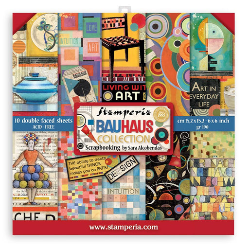 Stamperia Double-Sided Paper Pad 6"X6" 10/Pkg-Bauhaus