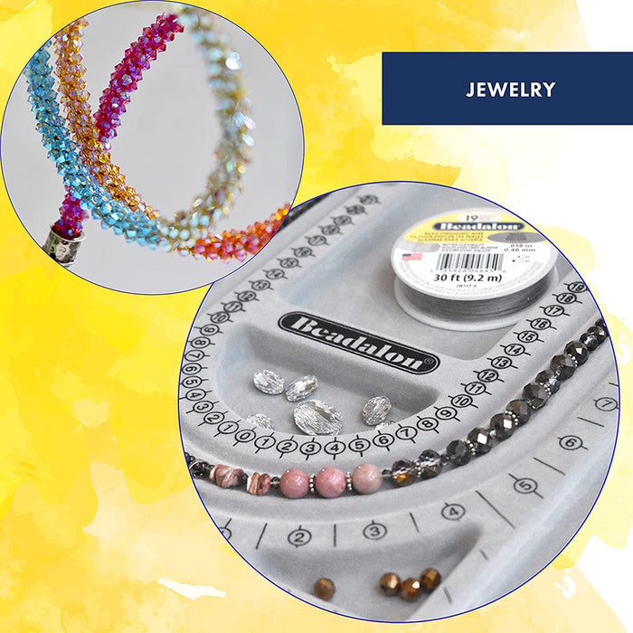 19 Strand Stainless Steel Bead Stringing Wire, .010 in / 0.25 mm, Bright, 5000 ft / 1525 m