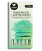 Studio Light Fiber Brush Light Markers Green Colors 6 PC