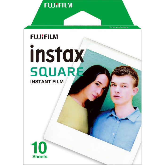 Fujifilm - Instax - Square Instant Film - Plain White (10 Sheets)