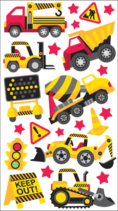 Sticko Dimensional Stickers-Construction Zone