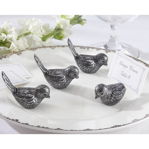 Kate Aspen - Antiqued Bird - Place Card Holder, (Set of 4)