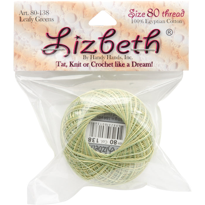 Handy Hands Lizbeth Cordonnet Cotton Size 80-Leafy Greens