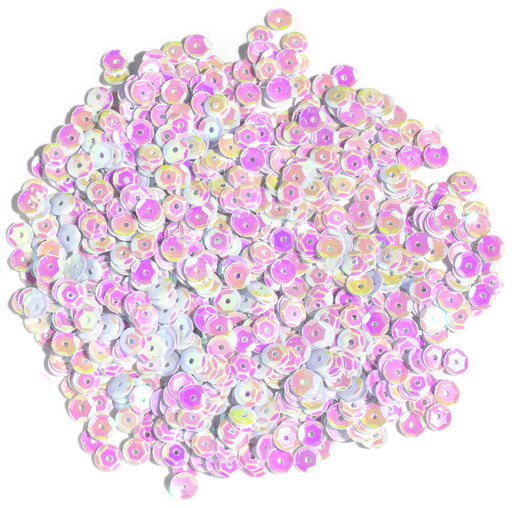 CousinDIY Cupped Sequins -White Iridescent, 5mm 800/Pkg