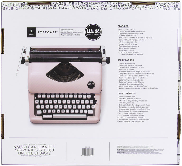 We R Typecast Typewriter - Pink