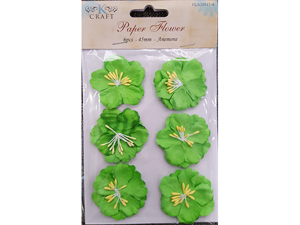 KCraft - Paper Flowers - Green Anemone