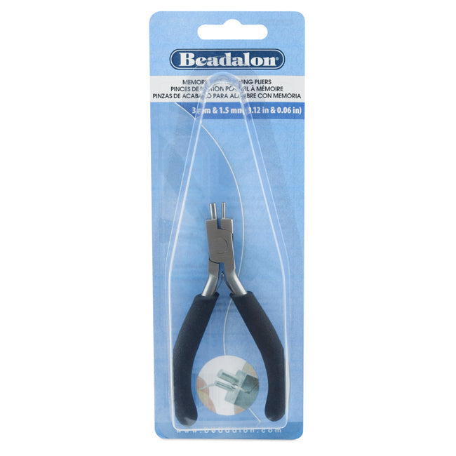 Memory Wire Finishing Pliers, 3 mm and 1.5 mm / 0.12 in & 0.6 in, diameter ends